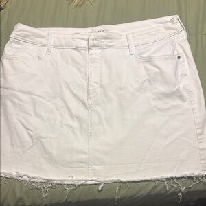 White Denim Mini Skirt A.N.A. Plus size 18w